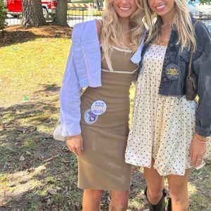 long bodycon knit gameday dress (size small)
